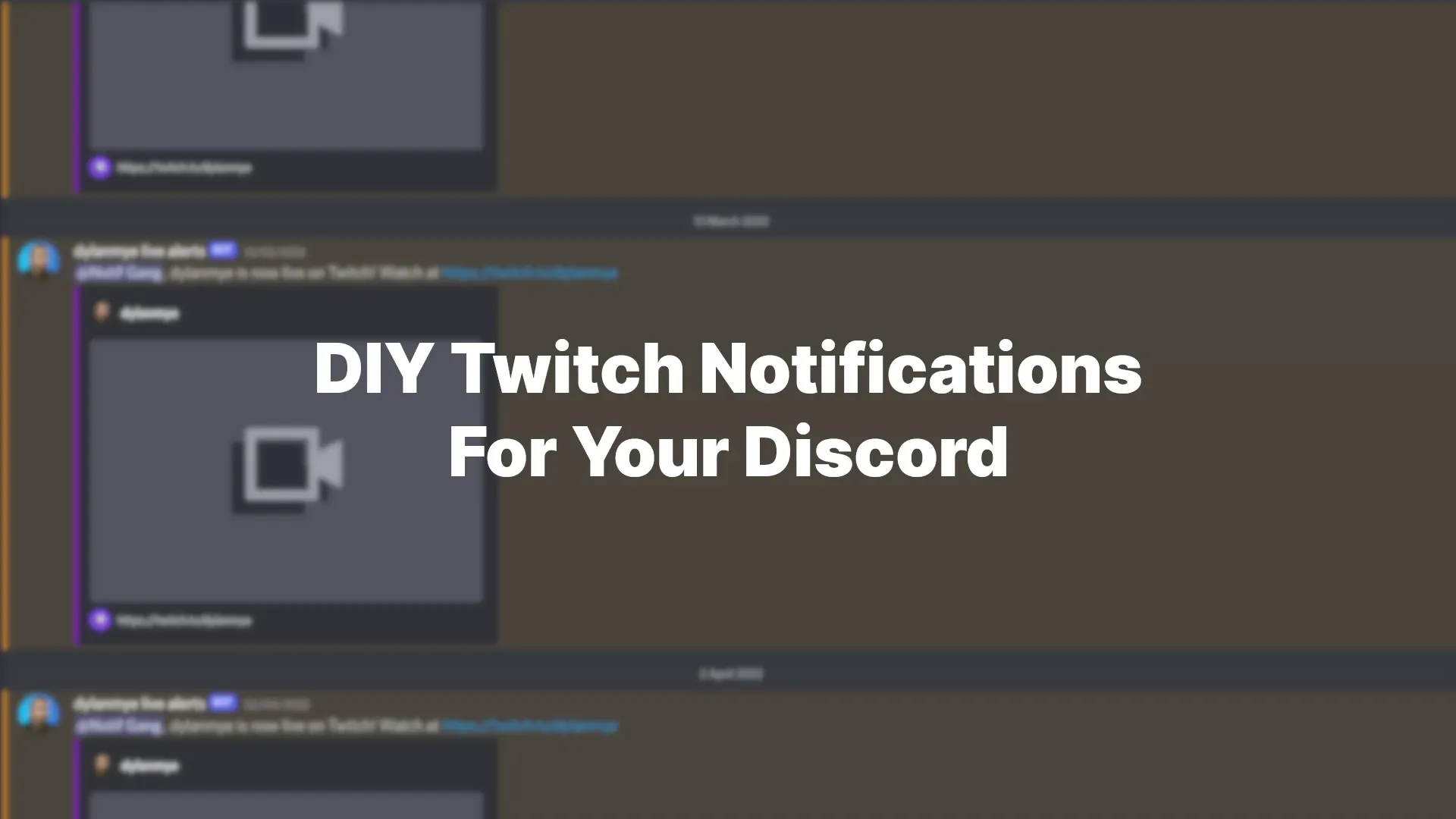 Screenshot of Discord notification messages from the tutorial