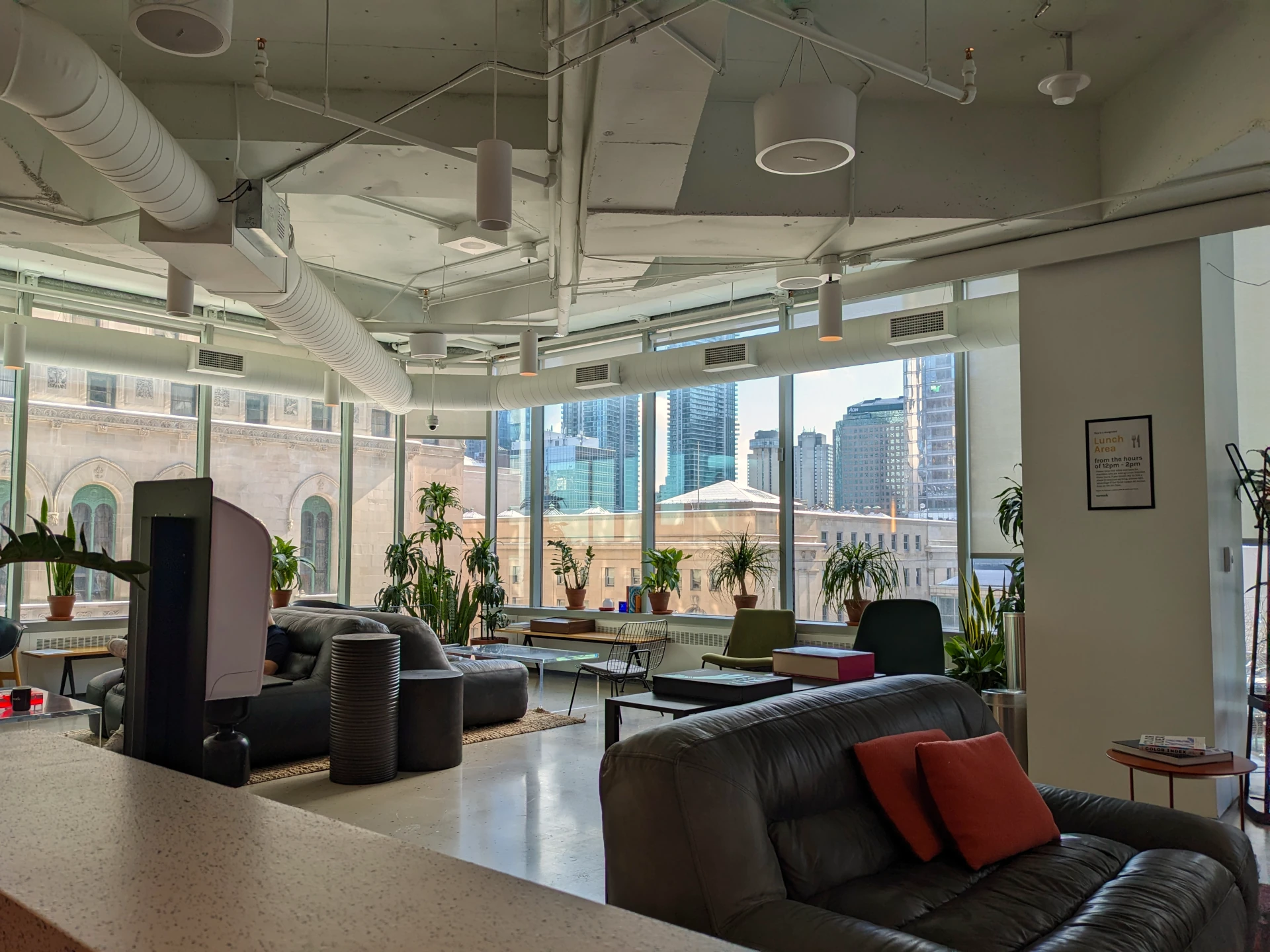 The view of Union Station from WeWork at 1 University Ave.